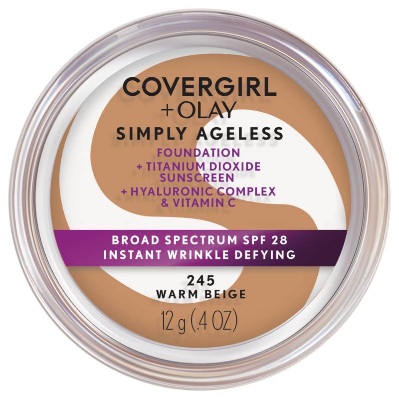 Covergirl + Olay Simply Ageless Instant Wrinkle Defying Foundation Warm Beige 245 12g